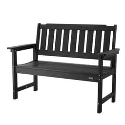 Kerti Pad Terasz Pad 128 cm Időjárásálló Műanyag Váz 363 kg Fekete - miniatúra 12