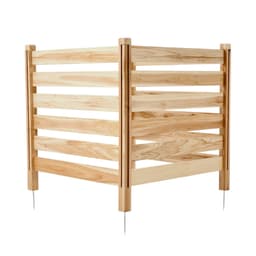 Fa Kerítés 3 Panel Léces Légkondicionáló Kerítés 91 cm Szé x 91 cm H - miniatúra 4