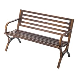Kültéri Pad Teraszpad 127 cm Fémvázas Rácsos Háttámlával Verandára - miniatúra 3