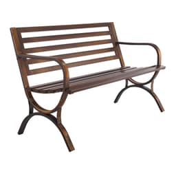 Kültéri Pad Teraszpad 127 cm Fémvázas Rácsos Háttámlával Verandára - miniatúra 5