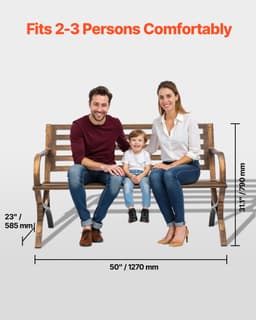 Kültéri Pad Teraszpad 127 cm Fémvázas Rácsos Háttámlával Verandára - miniatúra 8