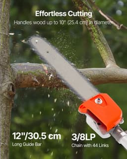 Benzinmotoros ágvágó 25 cm³-es, 2 ütemű, akkus favágó, 12 hüvelykes vágórúddal - miniatúra 8