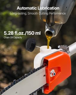Benzinmotoros ágvágó 33 cm³-es, 2 ütemű, akkus favágó, 8 hüvelykes vágórúddal - miniatúra 9
