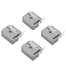 Címkenyomtató szalag, 4 db-os csomag, 12 mm-es, fekete-fehér alapon, címkenyomtató utántöltők, M-K231 - miniatúra 4