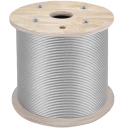 1/4"-os 304-es rozsdamentes acél drótkötélkábel, 200 láb, 7x19-es, szorosabb maggal rendelkező kábel - miniatúra 5