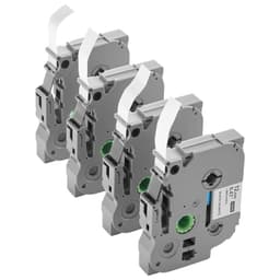 Címkenyomtató szalag, 4 db-os csomag, 12 mm-es, fekete-fehér címkenyomtató utántöltők, TZe-231 - miniatúra 2