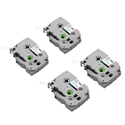 Címkenyomtató szalag, 4 db-os csomag, 12 mm-es, fekete-fehér címkenyomtató utántöltők, TZe-231 - miniatúra 4