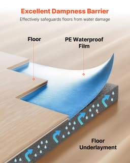 Padlóalátét 37,2 m² 3 mm-es újrahasznosított rostból készült hang-/párazáró fólia kék - miniatúra 7