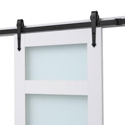 Tolóajtó pajtaajtó vasalatkészlettel, 914 x 2134 mm, MDF panel, matt üveg - miniatúra 5