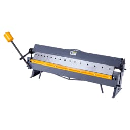 Doboz- és serpenyőfék, 1270 mm-es lemezhajlító fék, 16-os méretű lágyacél hajlítási kapacitás, 0-135 fokos állíthatóság, fémhajlító gép 16 ujjal, strapabíró alumínium hajtogató a precíz hajlításhoz - miniatúra 2