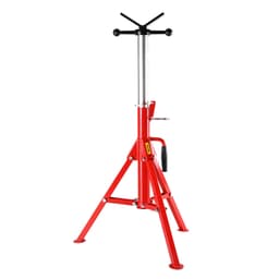 V-fejű csőállvány, állítható magasságú, 71,1–132,1 cm, 2500 font súlyú csőemelő állványok, összecsukható, hordozható, magasra szerelhető csőállvány V-fejjel, összecsukható utánfutó-emelőkkel - miniatúra 12