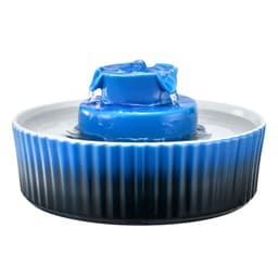 Kerámia macska itatókút, 2,1 literes Cupcake kisállat itatókút, porcelán macska itató ultra csendes pumpával, 360°-os ivóterülettel és többrétegű szűrőrendszerrel, macskák és kutyák itatására (kék) - miniatúra 5