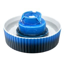 Kerámia macska itatókút, 2,1 literes Cupcake kisállat itatókút, porcelán macska itató ultra csendes pumpával, 360°-os ivóterülettel és többrétegű szűrőrendszerrel, macskák és kutyák itatására (kék) - miniatúra 4