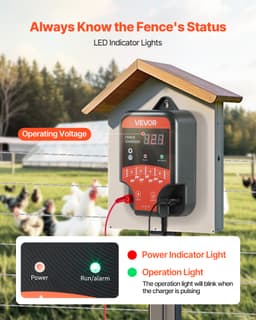 Elektromos kerítés töltő, 10kV 3J, AC DC elektromos kerítés energiatöltő LED kijelzővel, 3 km-es hatótávolság, nagy teljesítményű dugaszolható kerítés töltő, megakadályozza a vadon élő állatok behatolását baromfi és állatállomány számára - miniatúra 9