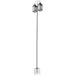 Dupla pásztorhorog kültéri használatra, 8 db-os csomag, 2730 mm-es, strapabíró madáretető rúd, 19 mm vastag kerti horgok kolibri etető, növénykosarak, napelemes lámpások, szélcsengők felakasztására - miniatúra 1