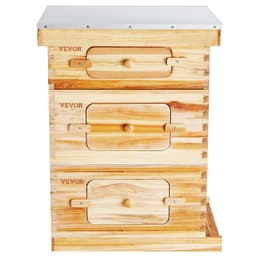 Bee Hive 30 keretes méhkaptár kezdőkészlet, méhviasszal bevont fenyőfa, 2 mély + 1 közepes méhdoboz Langstroth méhkaptár készlet, átlátszó akril ablakok alapokkal kezdő profi méhészeknek - miniatúra 3