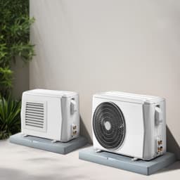 Mini Split Pad, 9000-36000BTU légcsatorna nélküli klíma hőszivattyús rendszerekhez, 960x460x74 mm Műanyag kültéri kondenzátor berendezés Rezgéscsillapító betétek hőszivattyús rendszerhez, Max. terhelés 181kg - miniatúra 1