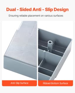 Mini Split Pad, 9000-36000BTU légcsatorna nélküli klíma hőszivattyús rendszerekhez, 960x460x74 mm Műanyag kültéri kondenzátor berendezés Rezgéscsillapító betétek hőszivattyús rendszerhez, Max. terhelés 181kg - miniatúra 10