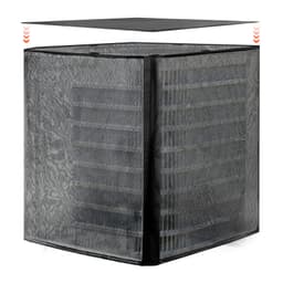 Klímaburkolat, 711 x 711 x 812 mm Klímaburkolat klímaberendezéshez, kétrétegű, levehető tető, vízálló poliészter, univerzális HVAC védőburkolat kültéri, kültéri klímaberendezéshez, fekete - miniatúra 2