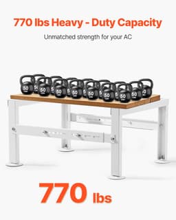 Mini osztott talajállvány, állítható rezgéscsillapító mini osztott állvány 9000-60000 BTU légcsatorna nélküli klímaberendezésekhez, hőszivattyúkhoz, nagy teherbírású klíma alapkonzol, padlóra szerelhető, 350 kg max. teherbírással - miniatúra 6