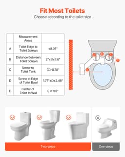 Bidé tartozék WC-hez, 0.3" ultravékony bidé WC-ülőke tartozék - kettős behúzható fúvókák, állítható víznyomás, nem elektromos hidegvizes permetező elöl-hátul vízmosáshoz, fehér - miniatúra 9