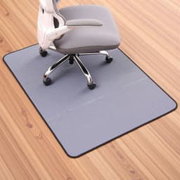 Székszőnyeg, 915 x 1225 mm-es irodai székszőnyeg kemény padlóra, padlóvédő gurulós székekhez, kordbársony felület, csúszásmentes és könnyen tisztítható, simán csúszik az íróasztal alatti szőnyeg alatt otthoni irodába (szürke) - miniatúra 1