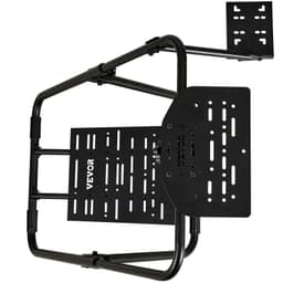Összecsukható versenykormány-állvány, állítható magasságú univerzális talp, kompatibilis a Logitech és Thrustmaster versenykormánnyal és pedállal, strapabíró váz, standard GT/Formula ülések, hordozható - miniatúra 4