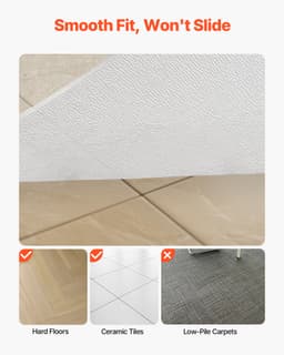 Székszőnyeg, 915 x 1225 mm átlátszó irodai székszőnyeg kemény padlóra, padlóvédő gurulós székekhez, csúszásmentes és könnyen tisztítható, simán csúszik az íróasztal alatti szőnyeg alatt otthoni irodába (téglalap alakú) - miniatúra 7