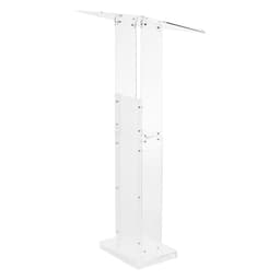 Pódiumállvány, 1265 mm-es akril pulpitus, hordozható laptopasztal széles olvasófelülettel és tárolópolccal, könyvtartóval, álló, tantermekbe, esküvőkre, konferenciákra, előadásokra és koncertekre - miniatúra 12