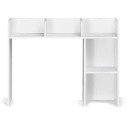 Asztali könyvespolc, 2-szintes asztali tárolórendszerező, 37,2" x 9,5" x 28,9" irodai tárolóállvány, fa display polc, asztali könyvespolc-tartó csúszásgátló lábbetétekkel, irodába, otthonra és kollégiumi helyiségekbe, fehér - miniatúra 12