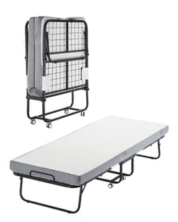 Összecsukható ágy, 89 cm x 194 cm-es összecsukható ágy 10 cm-es matraccal, Kétszemélyes összecsukható ágy masszív fémkerettel és memóriahabos matraccal, Hordozható kétszemélyes összecsukható ágy matraccal, Felnőtteknek, Vendégeknek - miniatúra 2