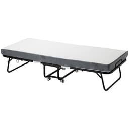 Összecsukható ágy, 89 cm x 194 cm-es összecsukható ágy 10 cm-es matraccal, Kétszemélyes összecsukható ágy masszív fémkerettel és memóriahabos matraccal, Hordozható kétszemélyes összecsukható ágy matraccal, Felnőtteknek, Vendégeknek - miniatúra 3