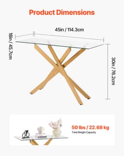 Üveg dohányzóasztal, modern téglalap alakú kanapé kisasztal edzett üveglappal és vas keresztlábbal, arany geometrikus konzol íróasztal állítható csúszásgátló lábtartókkal nappaliba, előszobába, előszobába - miniatúra 7