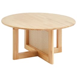 Rattan dohányzóasztal, kerek rattan szőtt fa dohányzóasztal gumifa tetejjel, 33 hüvelykes modern bohém kör alakú tárolós dohányzóasztal természetes fa lábakkal, nappaliba, hálószobába és kis helyiségekbe - miniatúra 5