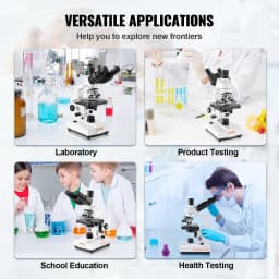 Összetett trinokuláris mikroszkóp 40X-2500 nagyítású laboratóriumi mikroszkóp LED megvilágítással és külső interfész - miniatúra 10