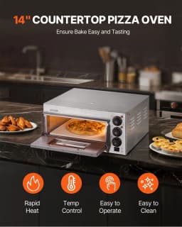 Kereskedelmi pulton elhelyezhető pizzasütő Elektromos pizzasütő 35,56 cm-es beltéri pizzához - miniatúra 6