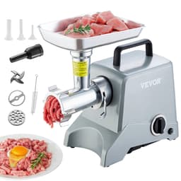 Elektromos húsdaráló, 2,2 kg/perc kapacitás, 575 W (max. 800 W) ipari húsdaráló pengével, darálólappal, kolbásztöltő pengével és 3 csővel, alumínium kereskedelmi húsdaráló - miniatúra 2