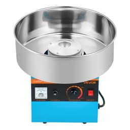 Vattacukor készítő gép, 1000 W-os elektromos vattacukor készítő, könnyen használható, 38 cm-es rozsdamentes acél tállal és cukorkanállal, kemény cukorkát készít otthonra, gyerekek születésnapjára, családi partira, kék - miniatúra 3