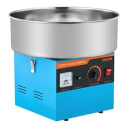 Vattacukor készítő gép, 1000 W-os elektromos vattacukor készítő, könnyen használható, 38 cm-es rozsdamentes acél tállal és cukorkanállal, kemény cukorkát készít otthonra, gyerekek születésnapjára, családi partira, kék - miniatúra 4