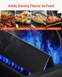 Ízesítő rudak, 39 cm-es grillsütő alkatrész, Weber Spirit I és II 300 sorozatú grillsütőkhöz, Spirit E-310, ll S-310, ll E-320 készülékekkel, Porcelán zománcozott acél vastagabb fűtőlap, 5 darabos csomag - miniatúra 11