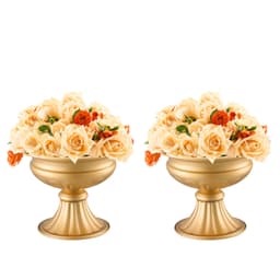 10 db 16 cm/6,3” magas esküvői virágváza, fém esküvői asztaldísz, arany virágkompozíciós állvány, asztali dekoráció esküvői vacsorára, évfordulós ünnepségre, születésnapi rendezvény dekorációjára - miniatúra 5