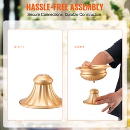 10 db 16 cm/6,3” magas esküvői virágváza, fém esküvői asztaldísz, arany virágkompozíciós állvány, asztali dekoráció esküvői vacsorára, évfordulós ünnepségre, születésnapi rendezvény dekorációjára - miniatúra 9