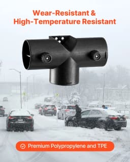Dízelfűtő csatlakozó, 59 mm-es dízelfűtő csőcsatlakozó tartozékok, T-alakú, 3 utas légtelenítő csatlakozók 2 db 90°-ban forgatható szeleppel, fekete csatlakozók 2 kW-os dízelfűtőkhöz - miniatúra 10