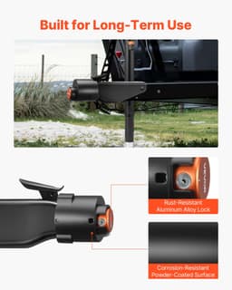 Utánfutózár, 50,6 és 58,6 mm-es egyenes gömbfejű csatlakozókhoz, Nagy teherbírású vonóhorogzár 3 kulccsal a biztonsági láncok rögzítéséhez, Lopásgátló lakókocsi utánfutó zár lakókocsihoz, utánfutóhoz, hajóhoz - miniatúra 9