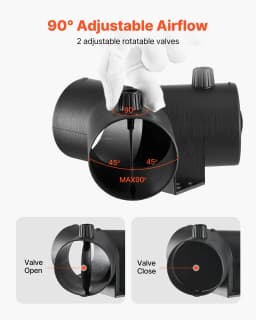 Dízelfűtő csatlakozó, 75 mm-es dízelfűtő csőcsatlakozó tartozékok, 3 utas Y elágazású dízelfűtő légtelenítő cső 2 db 90°-ban forgatható szeleppel, fekete csatlakozók 2 kW-os, 5 kW-os és 8 kW-os fűtőberendezésekhez - miniatúra 9