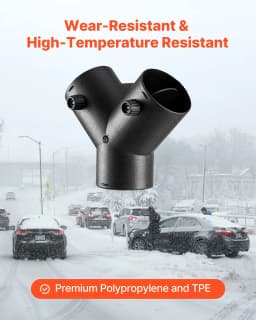 Dízelfűtő csatlakozó, 75 mm-es dízelfűtő csőcsatlakozó tartozékok, 3 utas Y elágazású dízelfűtő légtelenítő cső 2 db 90°-ban forgatható szeleppel, fekete csatlakozók 2 kW-os, 5 kW-os és 8 kW-os fűtőberendezésekhez - miniatúra 10