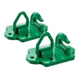3/8"-os traktor kanálhorgok rögzítőgyűrűvel, 70-es minőségű kovácsolt acél, 2 db-os csavarozható kapaszkodóhorog hátlapokkal, kompatibilis traktor kanállal, lakókocsival, UTV teherautóval, maximális szakítószilárdság 15 000 font, zöld - miniatúra 3