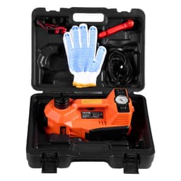 Elektromos autóemelő, 5 tonna / 11000 font, Elektromos ollós emelő beépített pumpával, 12 V-os állítható kerékcsere Biztonságos kalapáccsal és LED lámpával, Hordozható emelőkészlet szedánhoz, terepjáróhoz, teherautóhoz - miniatúra 4