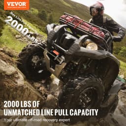 Elektromos csörlő ATV UTV 907,2 kg acélkábel IP 55 vízálló vezetékes vezérlés - miniatúra 6