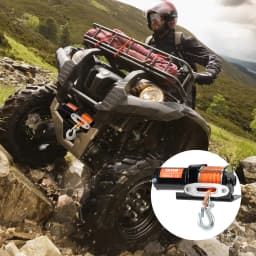 Elektromos csörlő ATV UTV 1587,6 kg szintetikus kötél vízálló vezetékes vezérlés - miniatúra 1